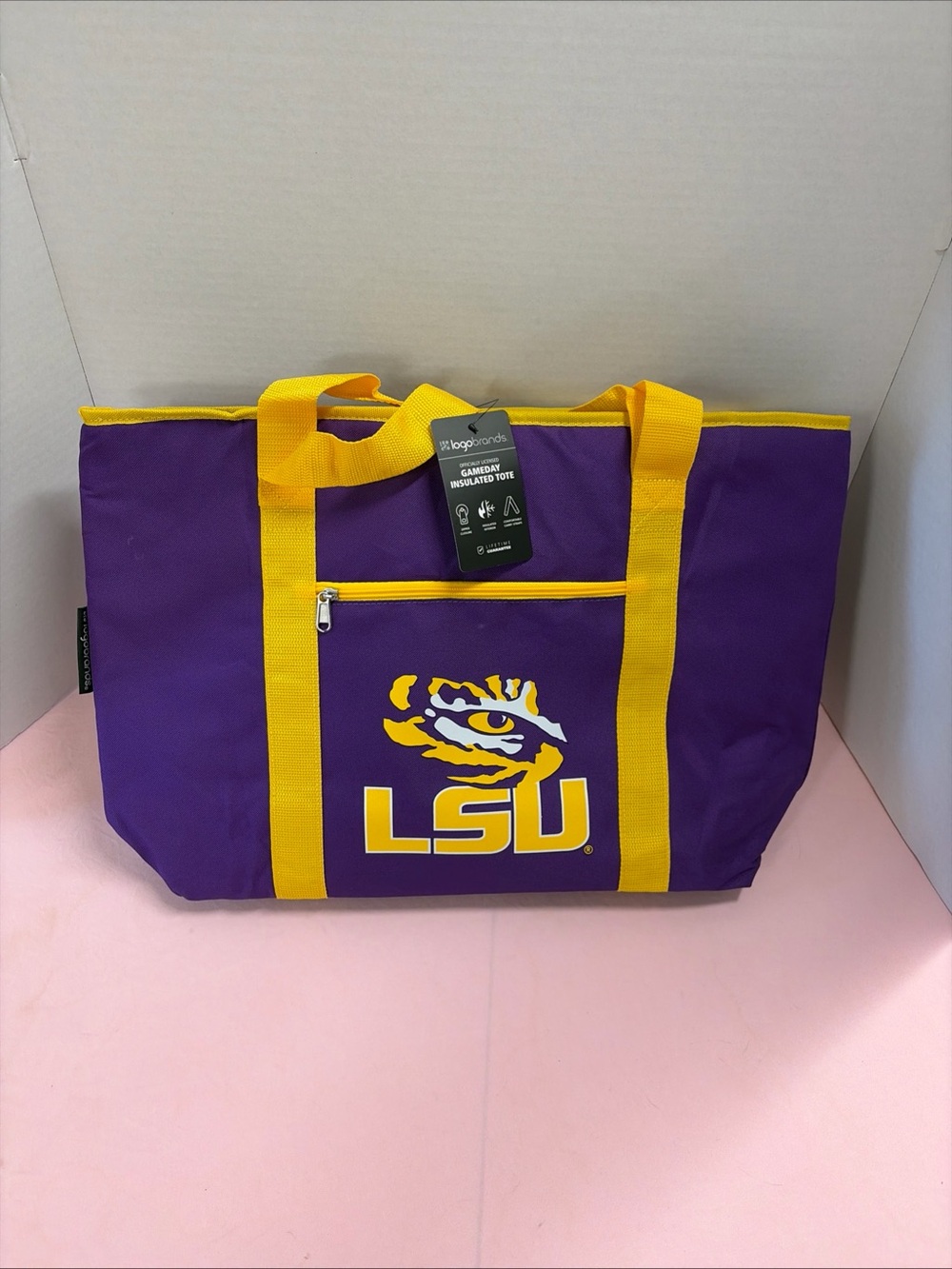 LSU Purple & Gold Insulated Tote Bag